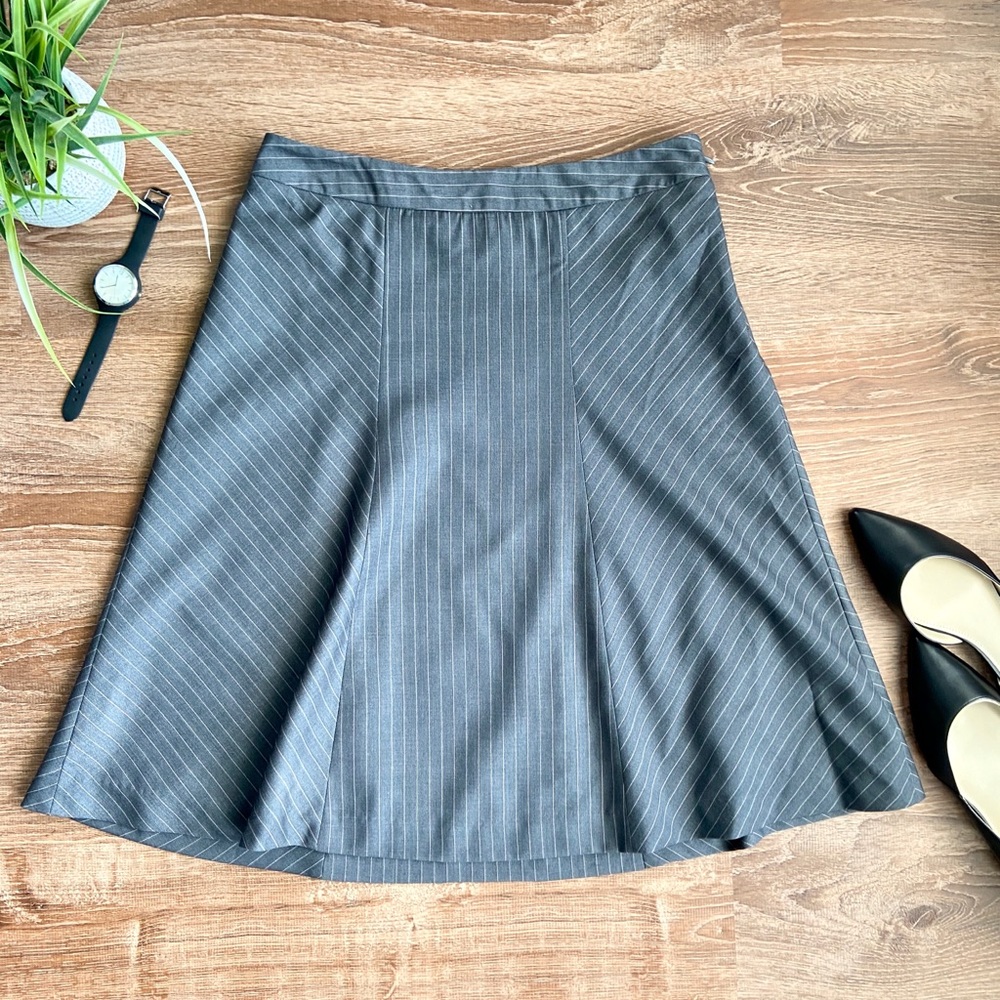 Merona Grey Pinstriped Skirt